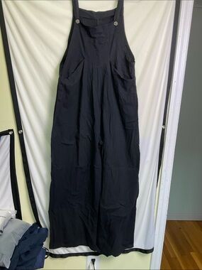 Lily Clothing Black Women's Maternity Jumpsuit with Button Accents